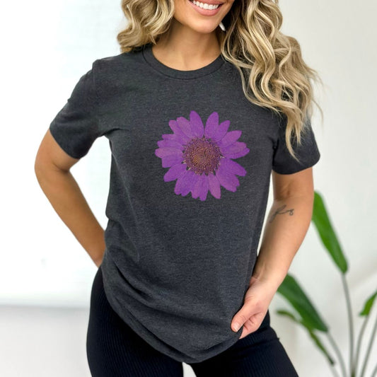 Purple Cherry Bloom Floral  Ultimate Comfort Styled T-shirt
