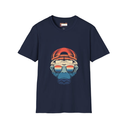Retro Summer Graphic Monkey Man Designed Comfort T-shirt