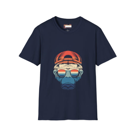 Retro Summer Graphic Monkey Man Designed Comfort T-shirt