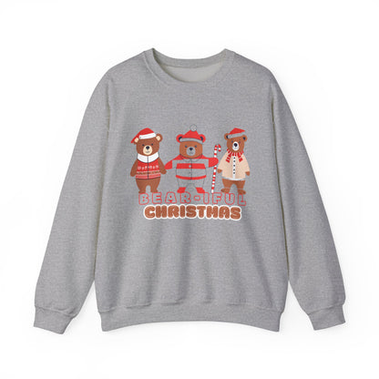 Graphic Designed Holiday Christmas "Bear-iful Christmas"Unisex Crewneck Sweatshirt