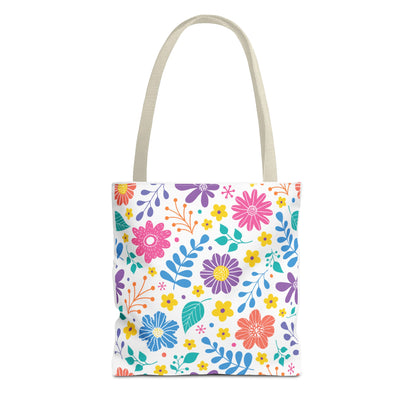 Summer Graphic Wild Flower Tote Bag