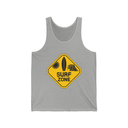 Beach Lovers Ultimate Comfort Styled Funny Unisex Surf Zone Summer Tank Top