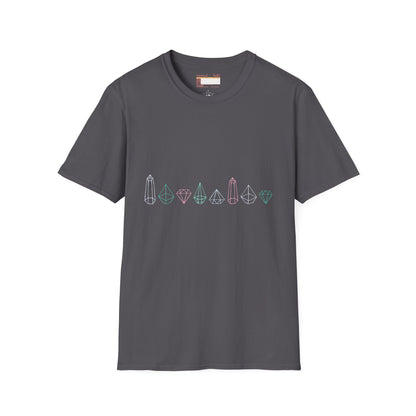 Graphic Designed Comfort Minimalist Precious Stones T-shirt