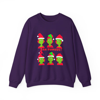 Graphic Designed Holiday Christmas Grinch Mode Crewneck Sweatshirt