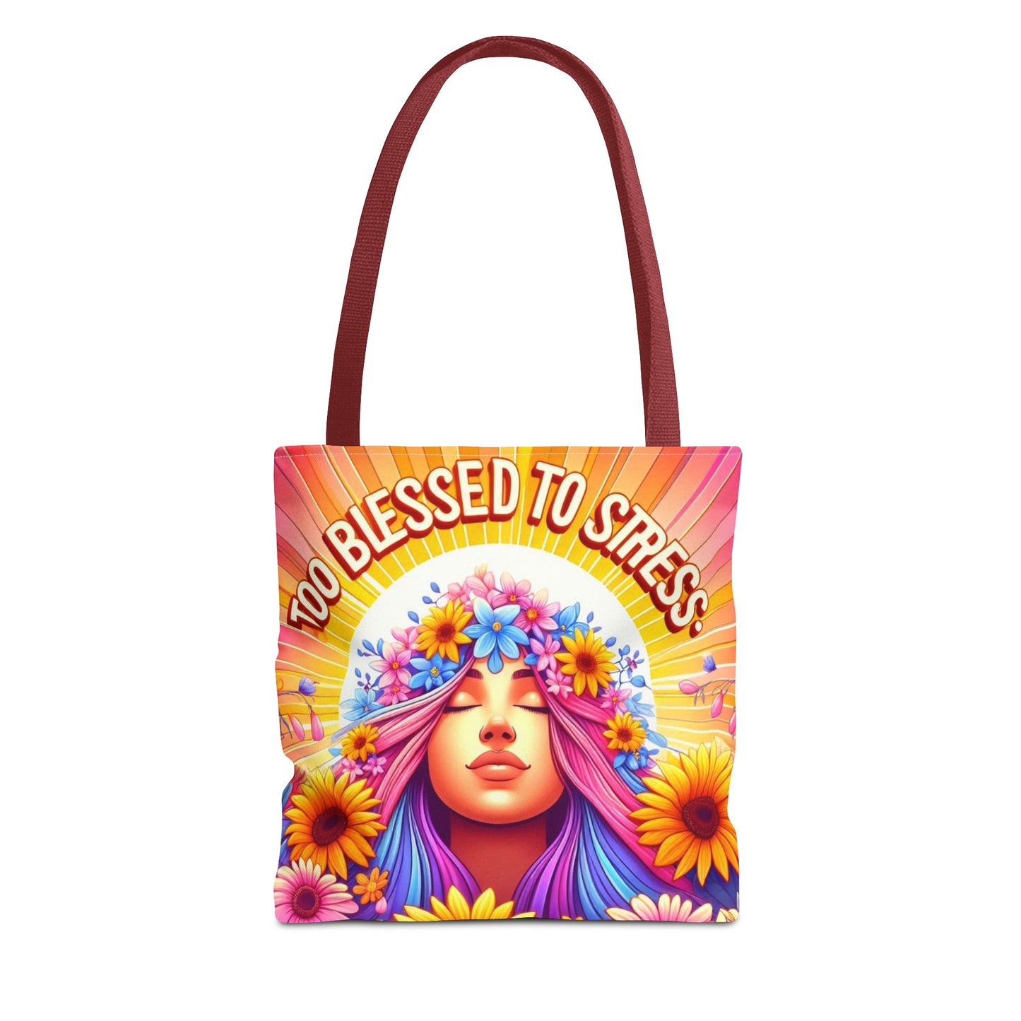 Graphic Too Blessed To Stress Style Tote Bag