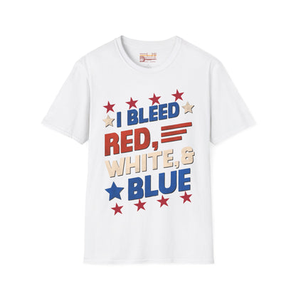 July 4th Independence Day Red, Blue And White Ultimate Comfort Unisex T-shirt