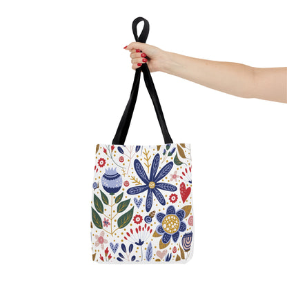 Summer Graphic Wild Flower Tote Bag