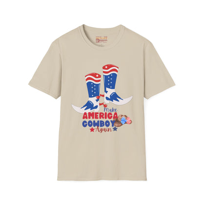 Make America Cowboy Again Graphic Independence Day July 4th Ultimate Comfort Unisex T-shirt