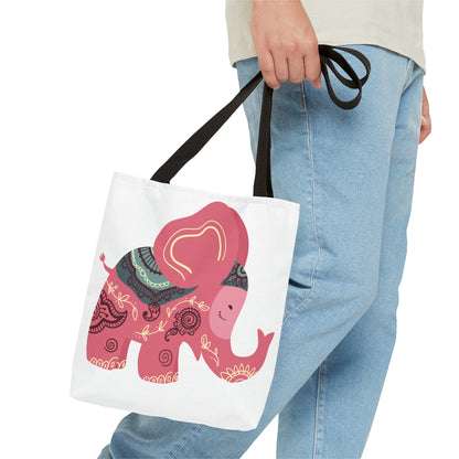 Summer Graphic Elephant Tote Bag