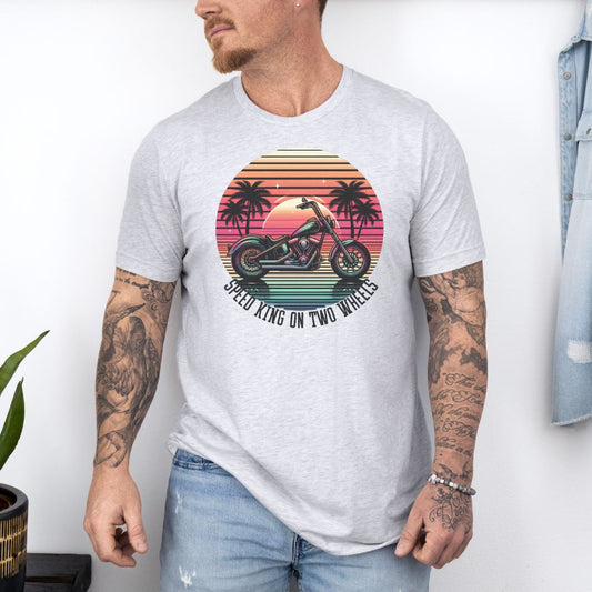 Speed King On Two Wheels Ultimate Comfort Styled Graphic T-shirt