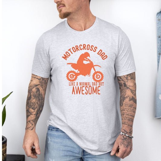 Motor cross Dad Fatherhood Ultimate Comfort Unisex Fathers Day T-shirt