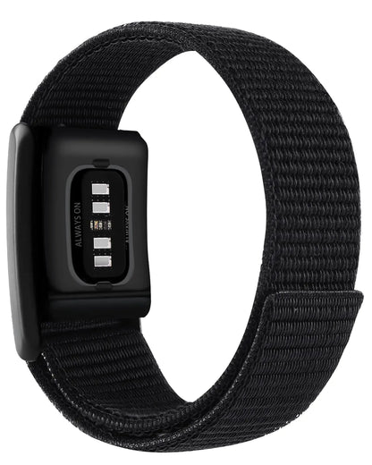 Nylon Loop Compatible with Whoop Band Strap Replacement Hook and Loop Breathable Adjustable Strap for Whoop 4.0 Tracker Accessory (Black)