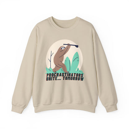Graphic Designed Minimalist Unisex Procrastinator Crewneck Sweatshirt