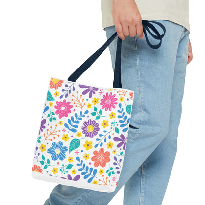 Summer Graphic Wild Flower Tote Bag