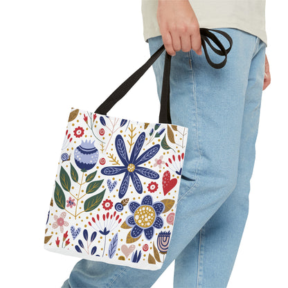 Summer Graphic Wild Flower Tote Bag
