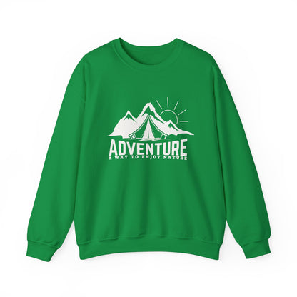 Graphic Designed Minimalist Unisex Adventure Crewneck Sweatshirt