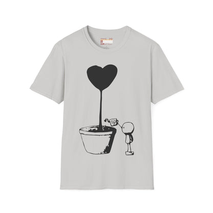 Love Grows Valentines day Lovers Cute Graphic Comfort Unisex T-shirt
