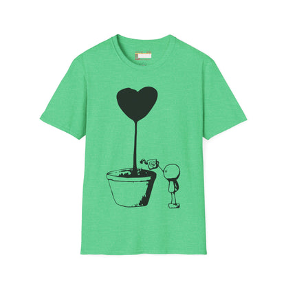 Love Grows Valentines day Lovers Cute Graphic Comfort Unisex T-shirt
