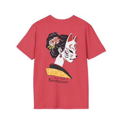 Masked Japanese Geisha Graphic Ultimate Comfort Styled Unisex T-shirt