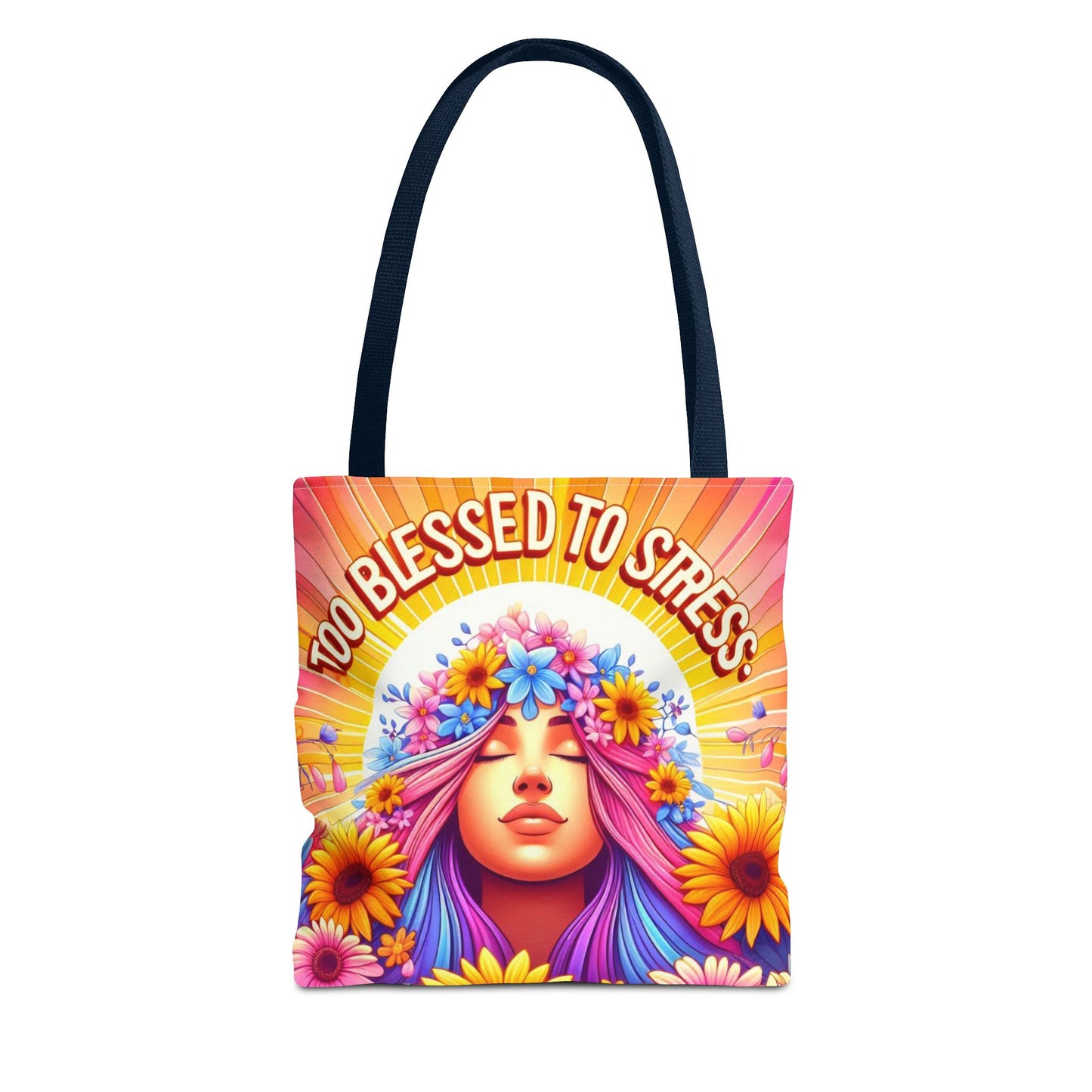 Graphic Too Blessed To Stress Style Tote Bag