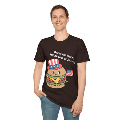 Grilling and Chilling, Burger Boss of July 4th Ultimate Comfort Unisex T-shirt