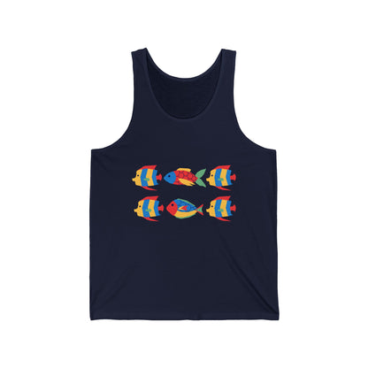 Ultimate Comfort Styled Unisex Summer Fish colored Tank Top