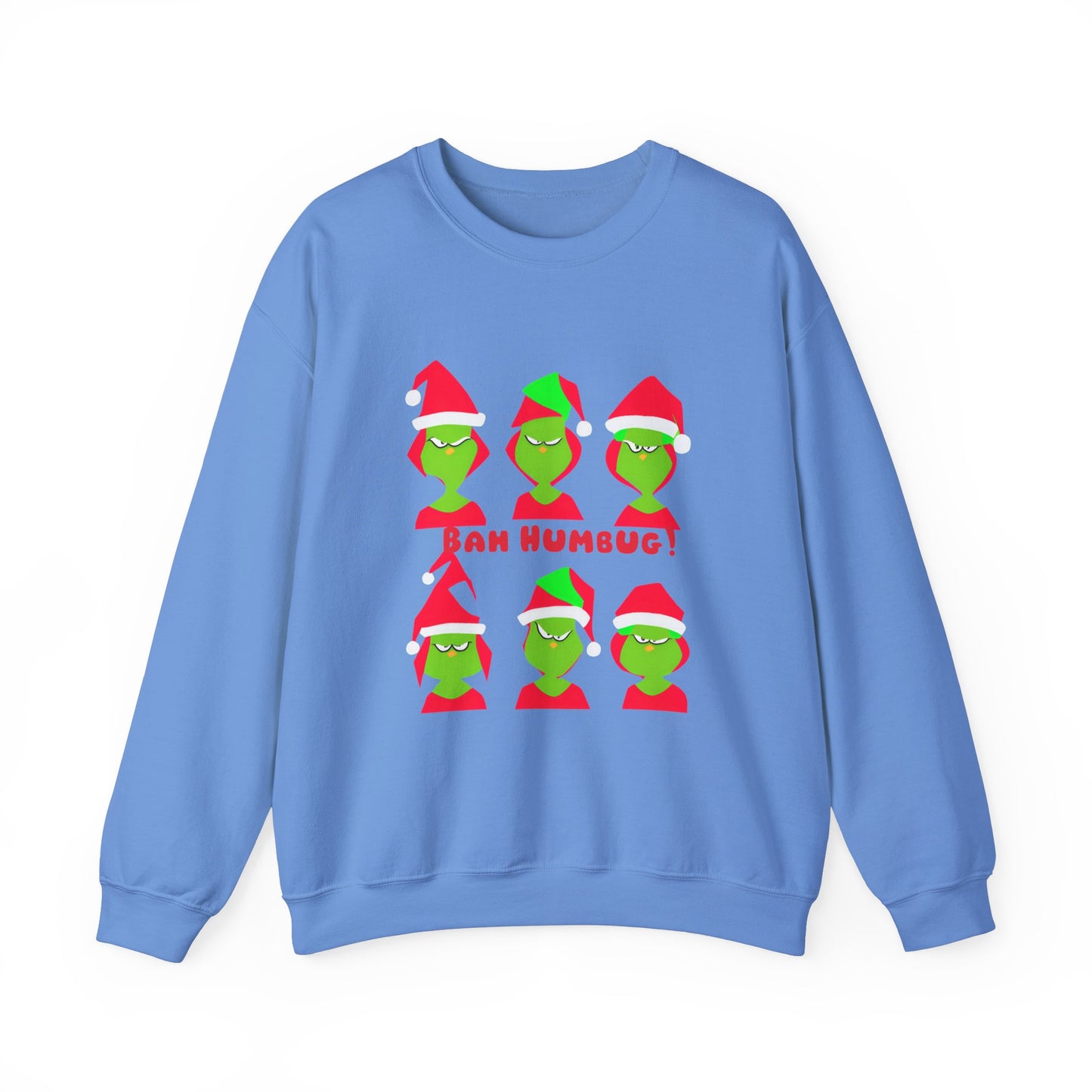 Graphic Designed Holiday Christmas Grinch Mode Crewneck Sweatshirt