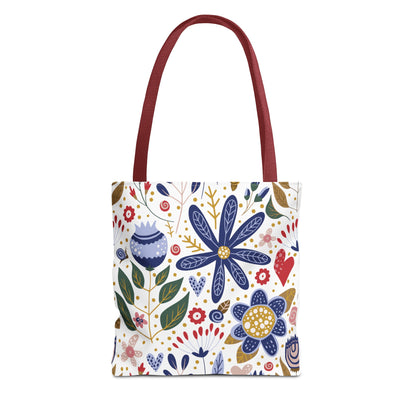 Summer Graphic Wild Flower Tote Bag