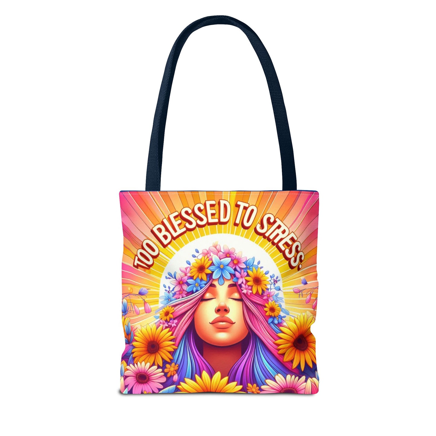 Graphic Too Blessed To Stress Style Tote Bag