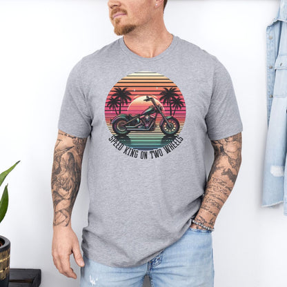 Speed King On Two Wheels Ultimate Comfort Styled Graphic T-shirt