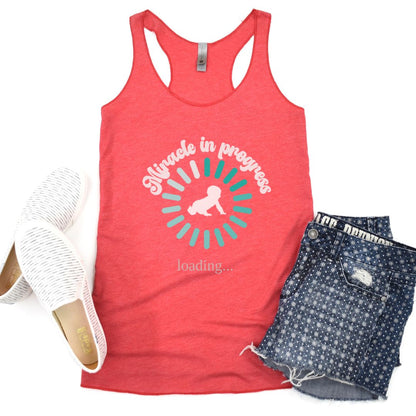 Pregnancy Mom Miracle Baby Loading Ultimate Comfort Tank Top