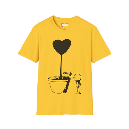 Love Grows Valentines day Lovers Cute Graphic Comfort Unisex T-shirt