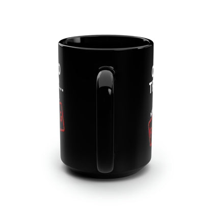 Crypto Trader Wife Approval Pending Black Mug 15oz