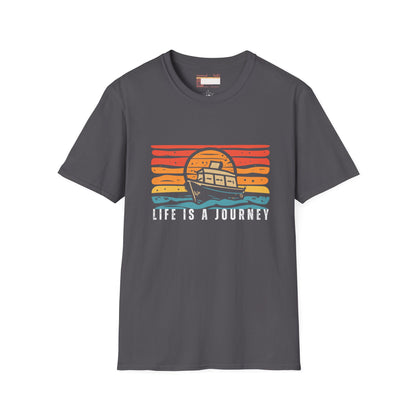 Graphic Retro Vintage Designed Ultimate "Life is A Journey" Comfort Unisex T-shirt