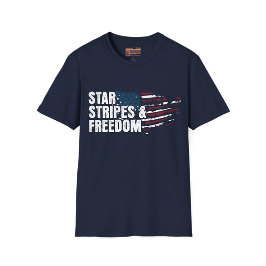 Star, Stripes and Freedom July 4th Ultimate Comfort Unisex T-shirt