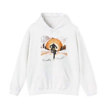 Graphic Unisex Heavy Blend Throttle and Thrill Bikers Graphic Hoodie