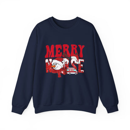 Graphic Designed Holiday Christmas Nurse Unisex Crewneck Sweatshirt