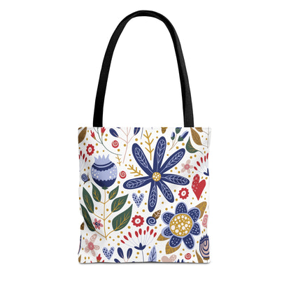 Summer Graphic Wild Flower Tote Bag