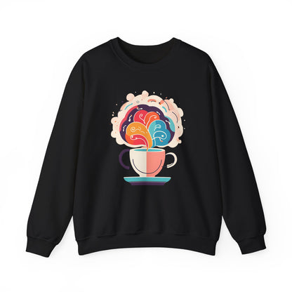 Graphic Designed Minimalist Unisex Coffee Genuis Crewneck Sweatshirt