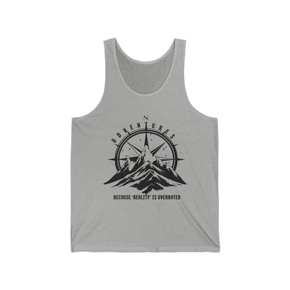Adventure With Overrated Reality Graphic Ultimate Comfort Styled Unisex Tank Top
