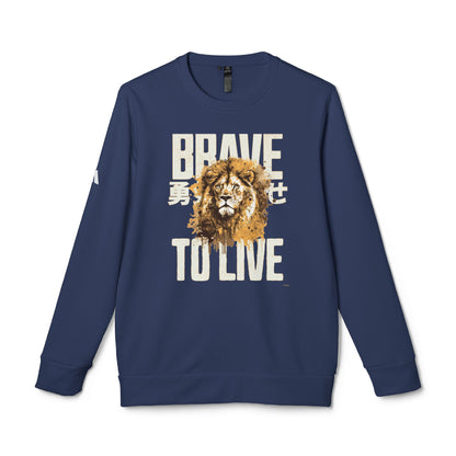 DTG adidas® Unisex Fleece Crewneck Brave To Live Sweatshirt