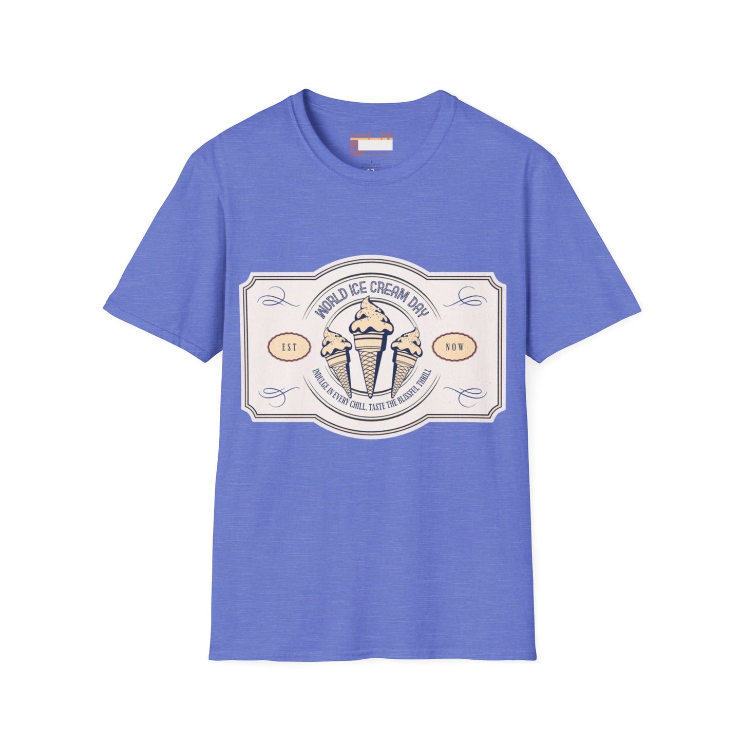 Graphic Ice Cream Day Designed Unisex Comfort Styled T-shirts