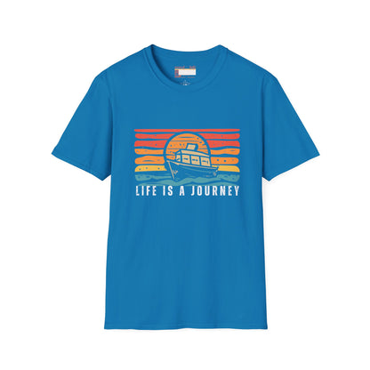 Graphic Retro Vintage Designed Ultimate "Life is A Journey" Comfort Unisex T-shirt