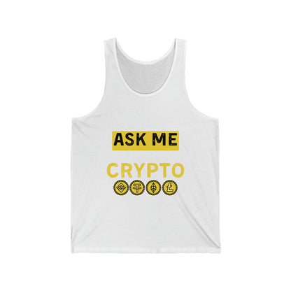 Ask Me About Crypto Unisex Tank Top