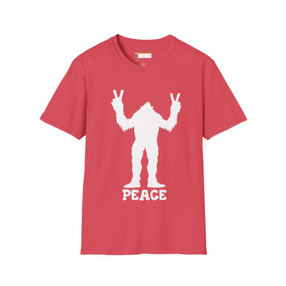 Graphic Designed Minimalist Big Foot Peace Sign Unisex Comfort Styled T-shirts