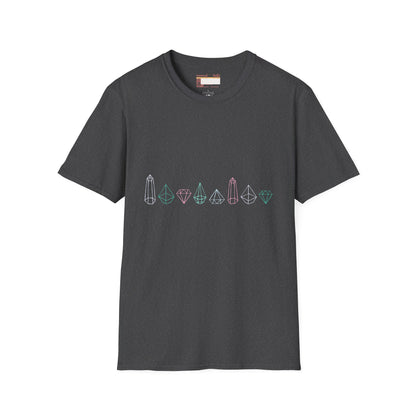 Graphic Designed Comfort Minimalist Precious Stones T-shirt