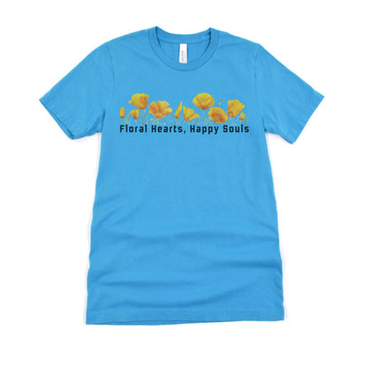 Floral Hearts Happy Soul Graphic Ultimate Comfort Styled Unisex T-shirt