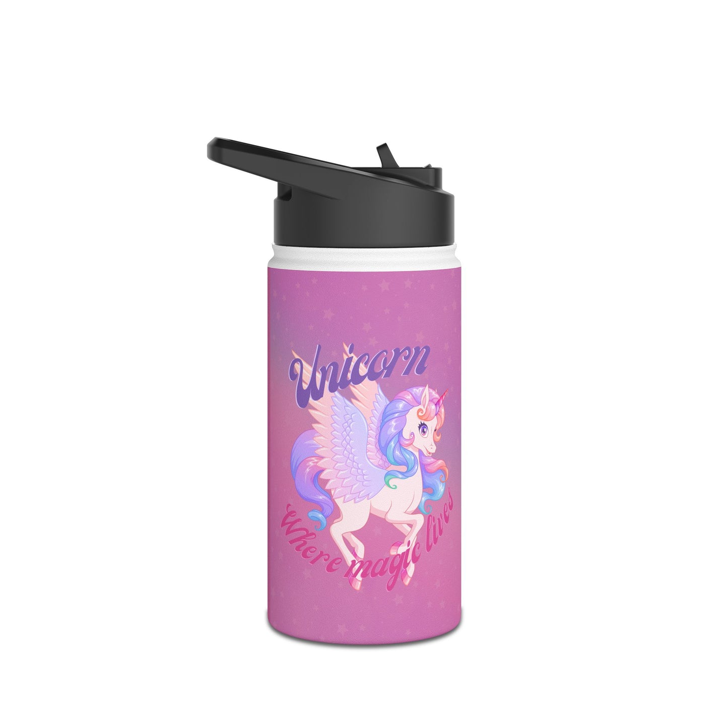 Graphic Designed Kids Stainless Steel Water Bottle, Standard Lid