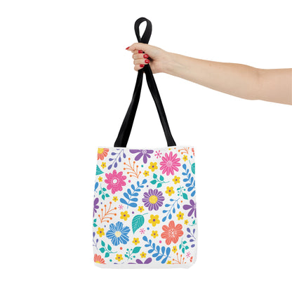 Summer Graphic Wild Flower Tote Bag