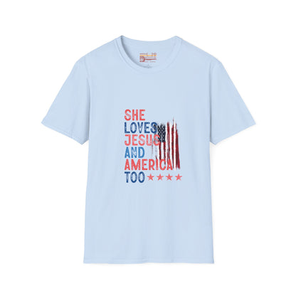Christian American Ultimate Comfort Unisex Independent day July 4th T-shirt